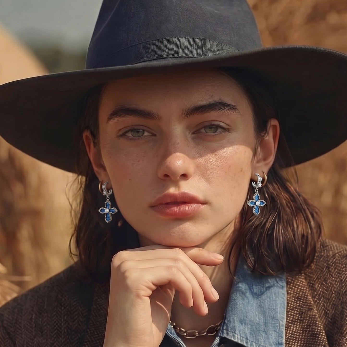 Pendantes Croix Denim | Alora Jewelry