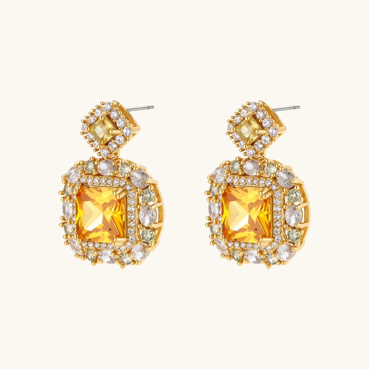 Parure Luxe Carrés Dorés | Alora Jewelry