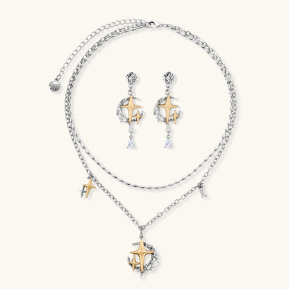 Parure Céleste Étoile et Lune | Alora Jewelry