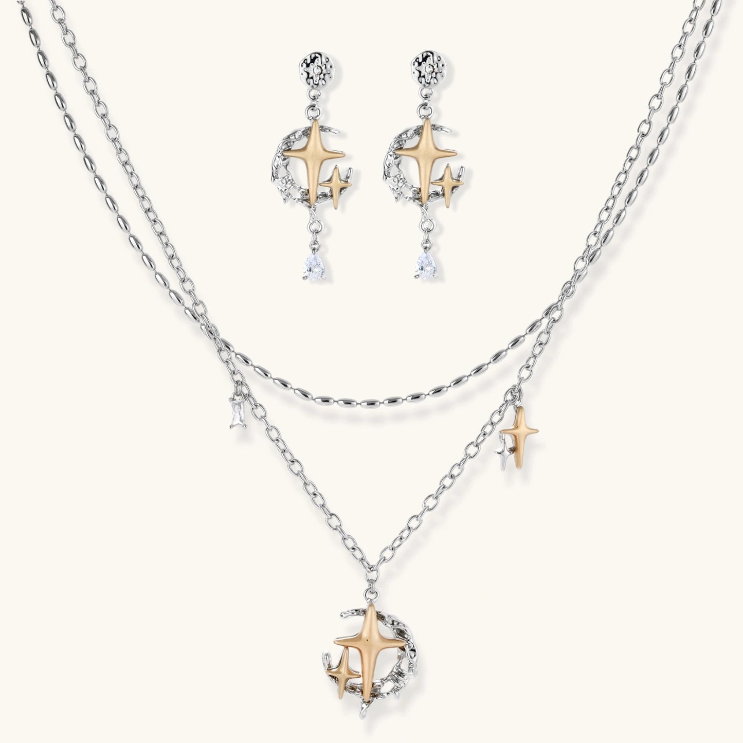 Parure Céleste Étoile et Lune | Alora Jewelry