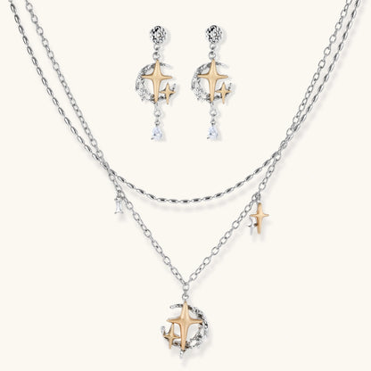 Parure Céleste Étoile et Lune | Alora Jewelry