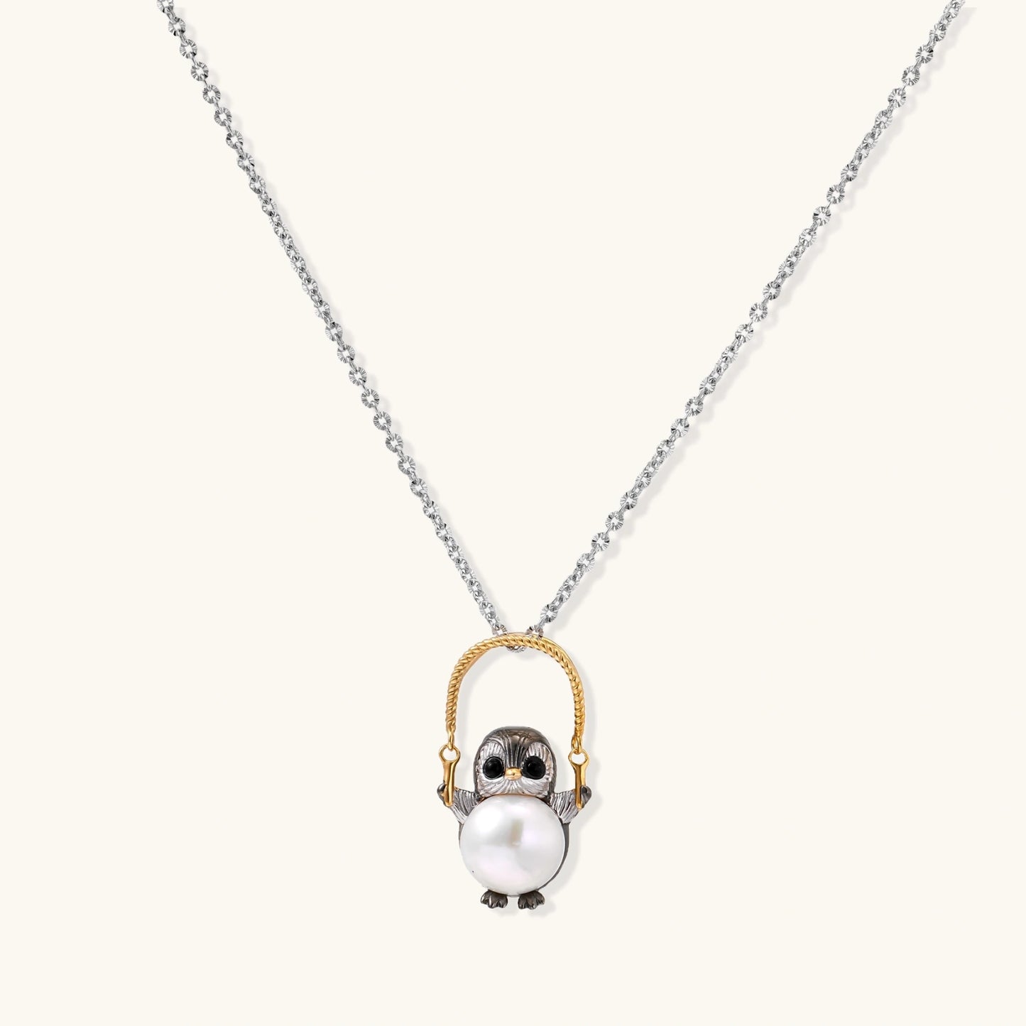 Collier de perles Hibou Sage | Alora Jewelry