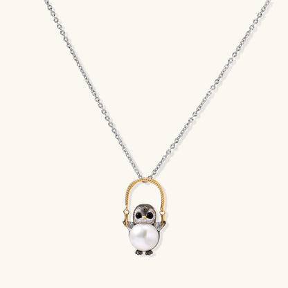 Collier de perles Hibou Sage | Alora Jewelry
