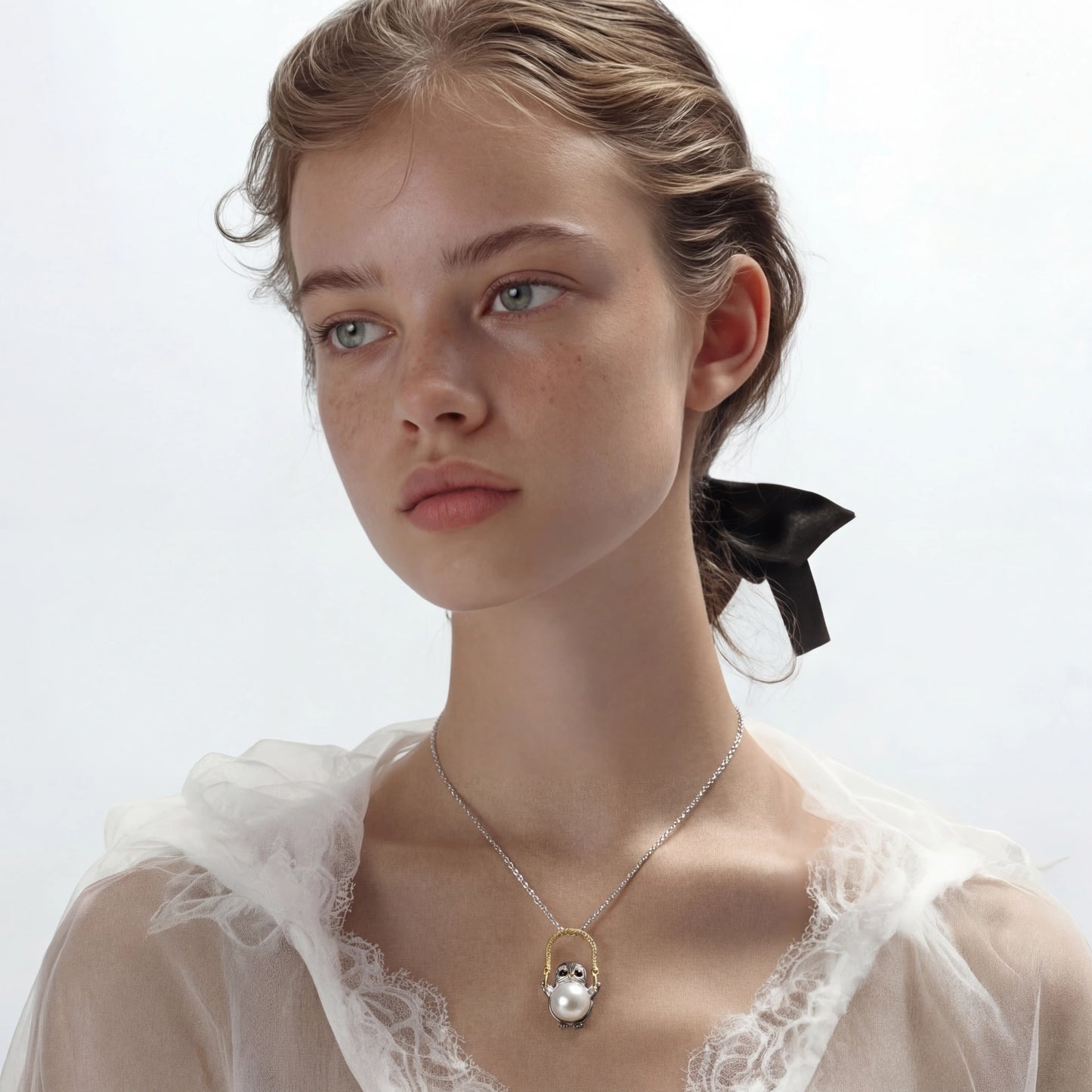 Collier de perles Hibou Sage | Alora Jewelry