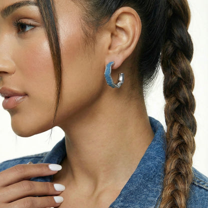 Denim Dreams Hoops | Alora Jewelry