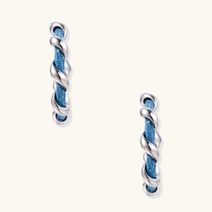 Créoles Torsadées en Denim | Alora Jewelry