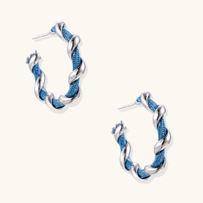 Créoles Torsadées en Denim | Alora Jewelry