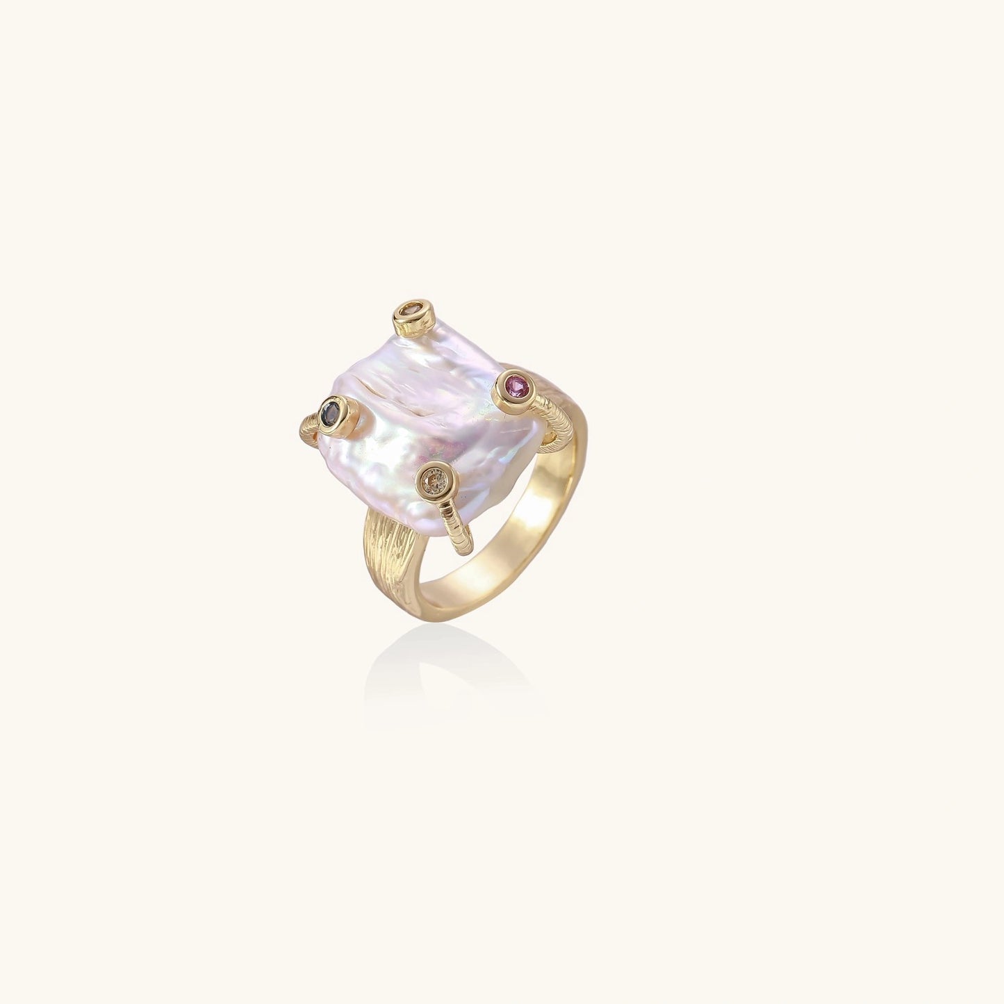Bague Déclaration Perle Baroque | Alora Jewelry