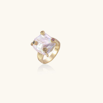 Bague Déclaration Perle Baroque | Alora Jewelry