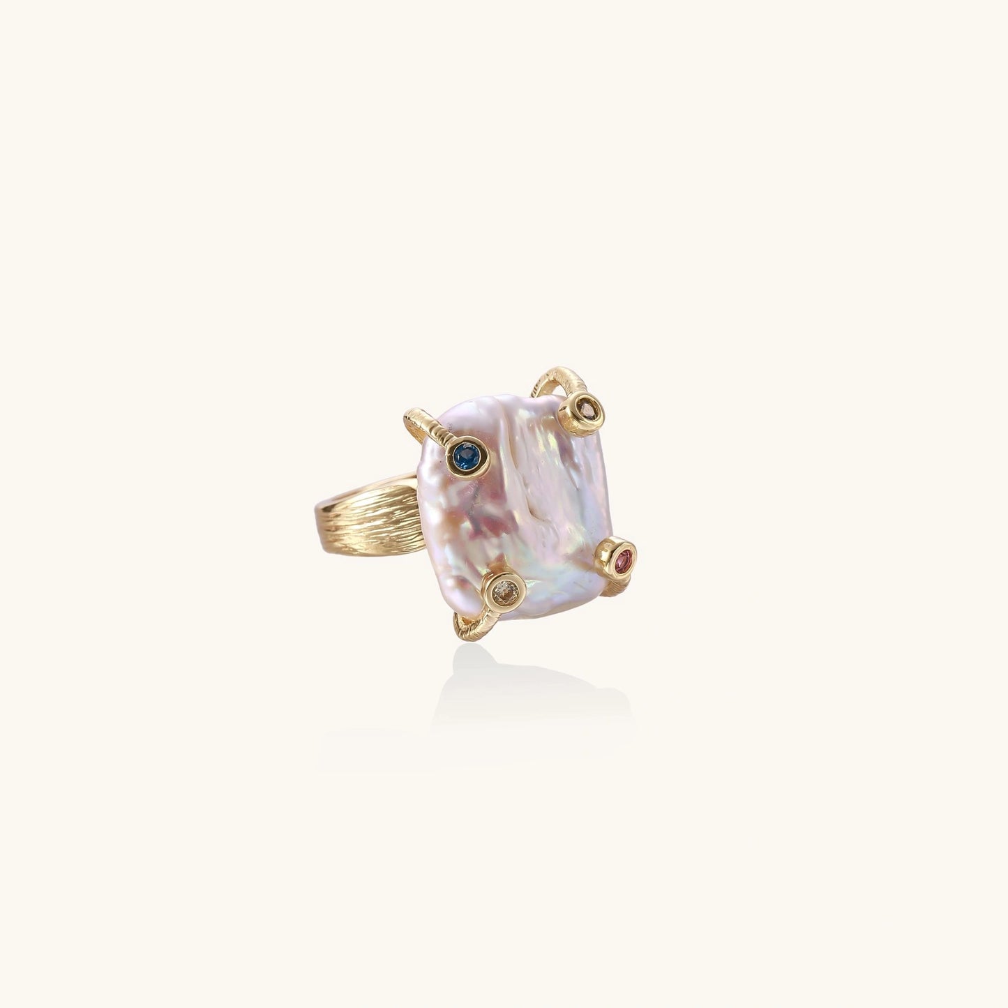 Bague Déclaration Perle Baroque | Alora Jewelry