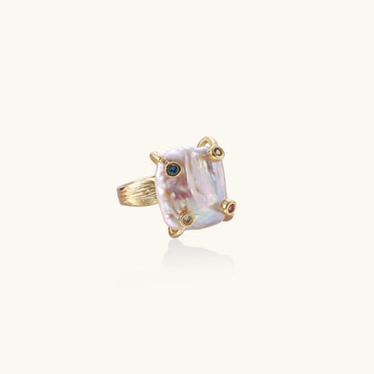 Bague Déclaration Perle Baroque | Alora Jewelry
