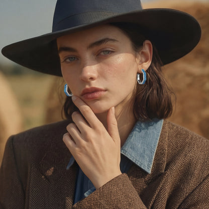 Denim Dreams Hoops | Alora Jewelry