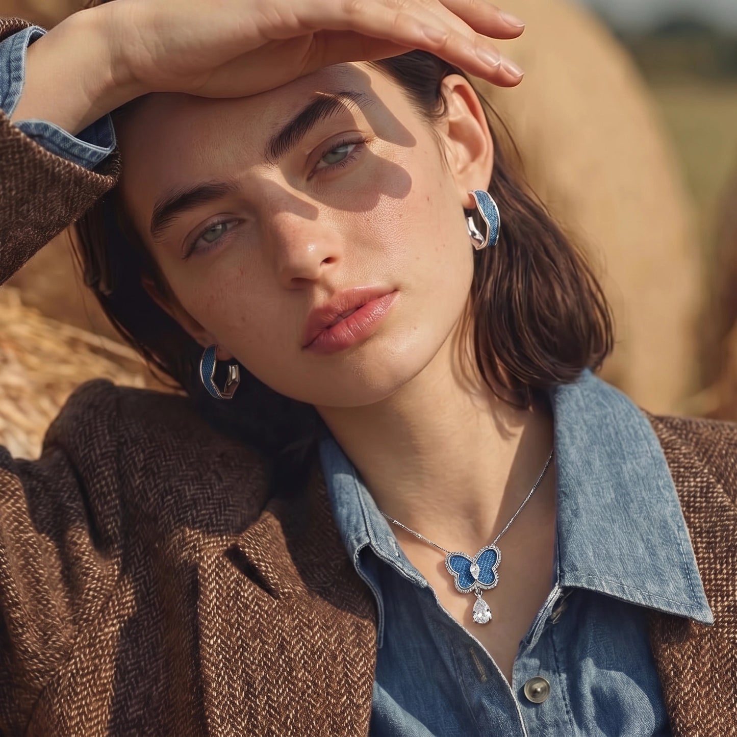 Denim Dreams Hoops | Alora Jewelry